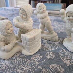 Dept. 56 Snowbabies Winter Play on a Snowy Day 3 of 4 Pieces